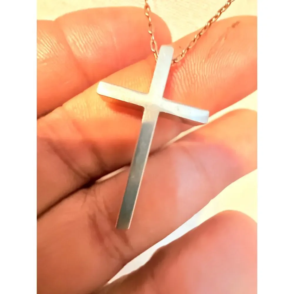 Vintage Sarah Cov golden Cross Necklace  18”